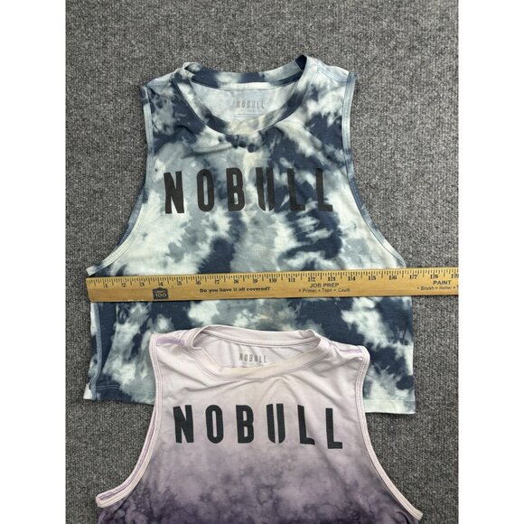NOBULL Tank Top Lot Womens Small Blue Purple Tie Dye Cropped Sleeveless Athletic - Picture 4 of 8